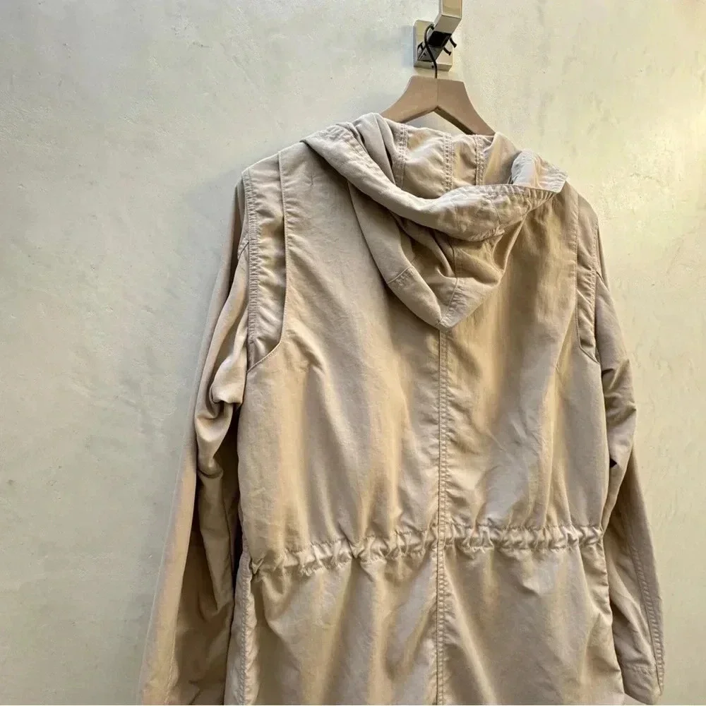 Alpha Tauri || Long Line Trench Coat Performance in Cream Large - Picture 8 of 10